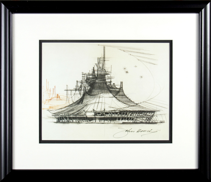 Lot 737, John Hench Space Mountain concept print.